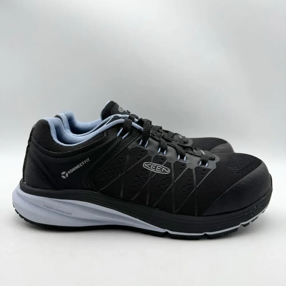 KEEN Utility Womens Vista Energy Composite Toe Work Shoe US 9 Black Blue EUC